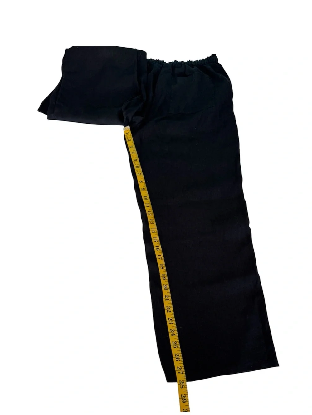 J. Crew Black 💯 Linen Wide-Leg Drawstring Pants Size Small - Picture 8 of 14